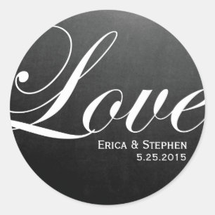 Chalkboard Inspired LOVE Wedding Sticker