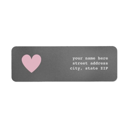 Chalkboard Inspired Valentine's Address Label