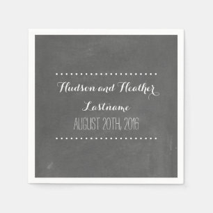 Chalkboard Inspired Wedding Napkins