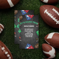 Chalkboard It's Game Time Football Baby Shower