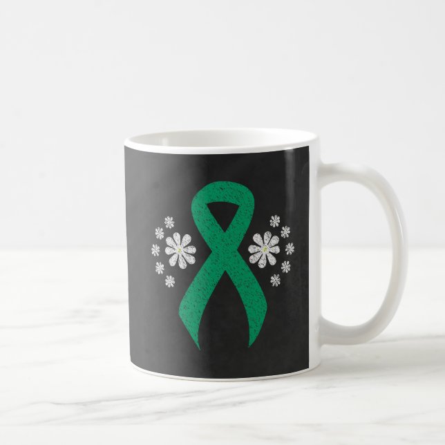 Chalkboard Jade Awareness Ribbon Coffee Mug (Right)