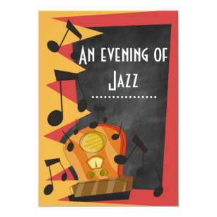 Jazz Party Themes Invitations Announcements Zazzle Au