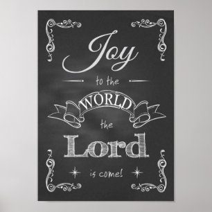 Chalkboard - Joy to the World Poster