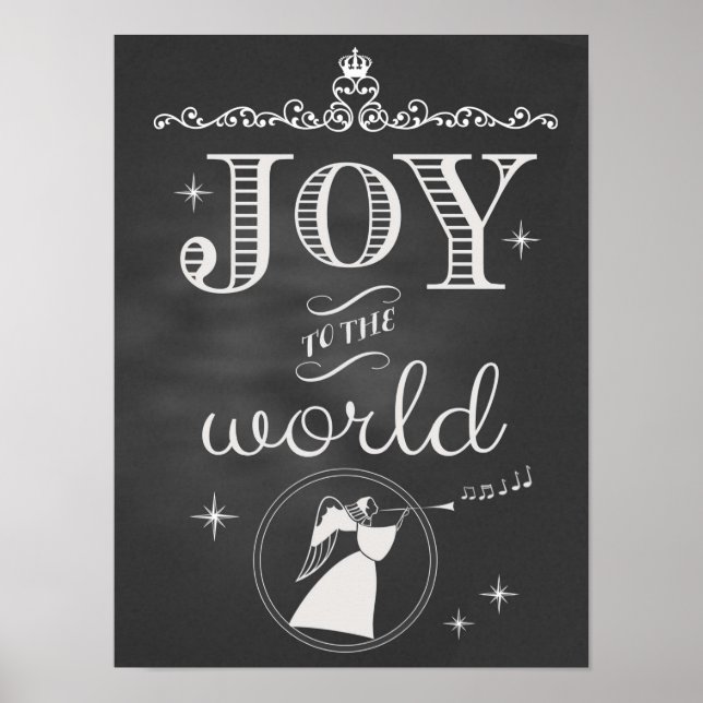 Chalkboard - Joy to the World Poster (Front)