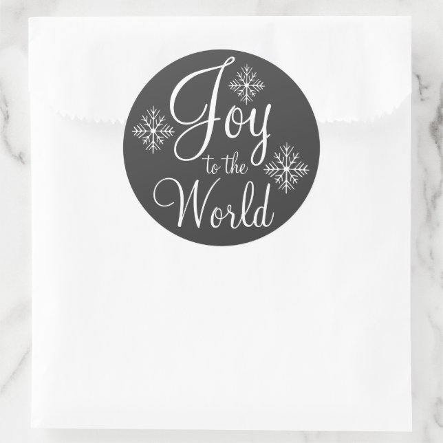 Chalkboard Joy to the World Stickers (Bag)