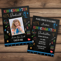 Chalkboard Kindergarten Graduation Photo