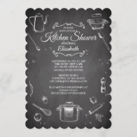 Chalkboard Kitchen Bridal Shower Invitation