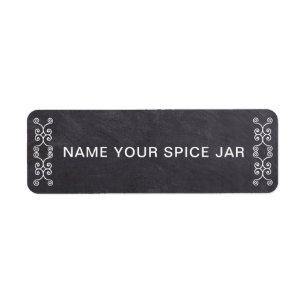 Chalkboard Kitchen Spice Jar Return Address Label