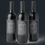 Chalkboard Lettering Personalised Christmas Gift Wine Label<br><div class="desc">Custom printed wine bottle holiday gift labels. This fun design features cute hand-lettered style typography on a faux chalkboard background. The text reads "Hope the holidays bring you lots of reasons to smile". Personalise it with your name or other custom text. Use the design tools to edit the text, add...</div>