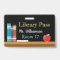 Chalkboard library plastic badge hall pass