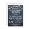 Chalkboard Lights Blue Housewarming Invitations