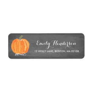 Chalkboard Little Pumpkin Address Label Return Address Label