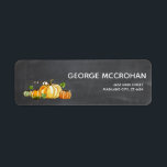 Chalkboard Little Pumpkin Halloween Return Address Label<br><div class="desc">Chalkboard Little Pumpkin Return Address label. For further customisation,  please click the "Customise it" button and use our design tool to modify this template.</div>