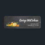 Chalkboard Little Pumpkin Halloween Return Address Return Address Label<br><div class="desc">Chalkboard Little Pumpkin Return Address label. For further customisation,  please click the "Customise it" button and use our design tool to modify this template.</div>