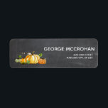 Chalkboard Little Pumpkin Halloween Return Address Return Address Label<br><div class="desc">Chalkboard Little Pumpkin Return Address label. For further customisation,  please click the "Customise it" button and use our design tool to modify this template.</div>