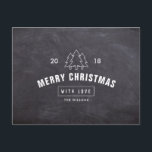 Chalkboard Logo Merry Christmas Postcard<br><div class="desc">Chalkboard Logo Merry Christmas Postcard Can be fully customised to suit your needs. © Gorjo Designs via Zazzle. // Similar design also available in a 5”x 7” size - check the store or contact me for the link to the relevant product listing // Looking for matching items? Other stationery from...</div>