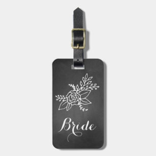 Chalkboard Look Bride Luggage Tag