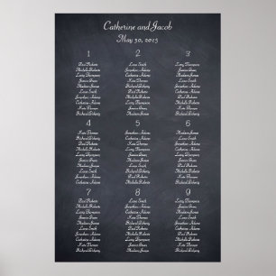 Chalkboard Look Table Seating Chart