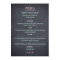 Chalkboard Look Wedding Menu Card