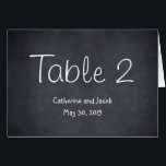Chalkboard Look Wedding Table Number Card<br><div class="desc">Add a rustic look to your event with this Chalkboard Look collection. Available in different typography. Matching menu cards available.</div>