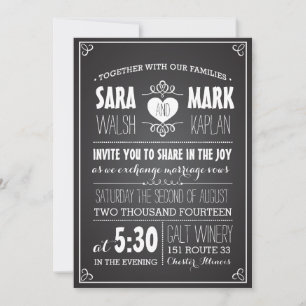 Chalkboard Love Invitation