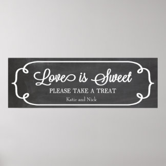 Chalkboard Love is Sweet Sign