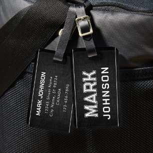 Chalkboard Luggage Tag for Man