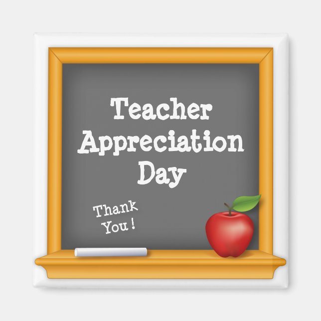 Chalkboard Magnets for Teacher Day (Front)
