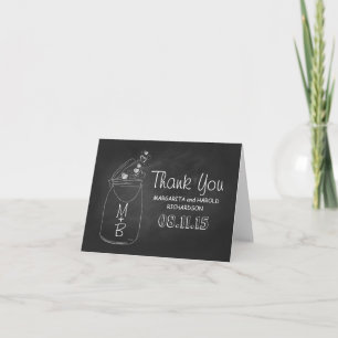 chalkboard mason jar cute thank you cards