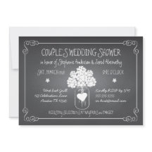 Chalkboard Mason Jar Rustic Couples Wedding Shower