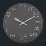 Chalkboard Math Time Large Clock<br><div class="desc">Math time clock. Non-personalzed.</div>