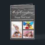 Chalkboard Merry Christmas Family Photo Card<br><div class="desc">Chalkboard Typography Christmas Photo Card  Christmas Photo Card</div>