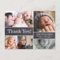 Chalkboard Modern Photos Baby Shower Thank you