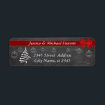 Chalkboard  modern trendy holiday Christmas Return Address Label<br><div class="desc">Modern attractive professional design with contemporary touch. A touch of elegance and style.Customise with your monogram initial,  name and address details.</div>