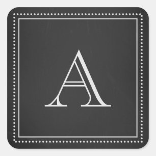 Chalkboard Monogram Envelope Seal