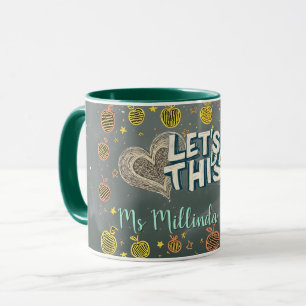Chalkboard Motivational Quote for Primary Teacher Mug