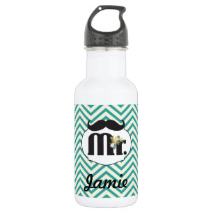 Chalkboard Mr Yellow and Green Wedding 532 Ml Water Bottle