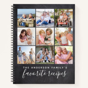 Chalkboard Multi Photo Collage Recipe Book