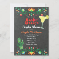 Chalkboard Nacho Average Couple Shower Floral