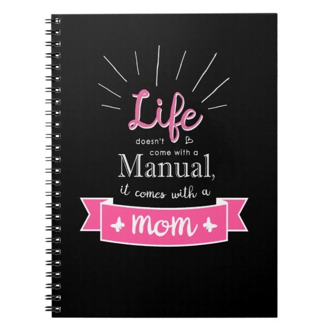 "Chalkboard" Notebook with a Quote for Mum (Front)