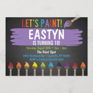 Chalkboard Painting Party/Art Party Invitatoin Invitation