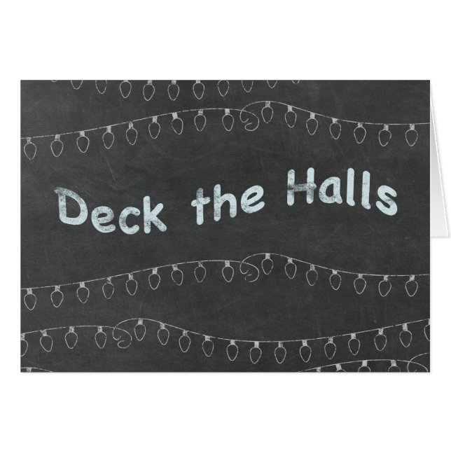 Chalkboard Personalised Deck the Halls (Front Horizontal)