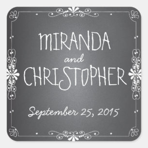 Chalkboard Personalised Favour Stickers