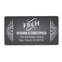 Chalkboard Personalised Return Address Labels