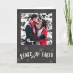 Chalkboard Photo Christmas Card<br><div class="desc">Chalkboard Photo Christmas Card with Peace on Earth</div>