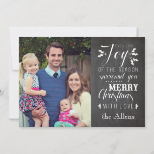 Chalkboard Photo Christmas Card