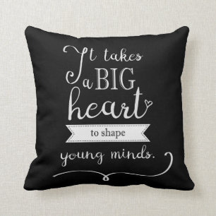 "Chalkboard" Pillow with a Quote for Teachers
