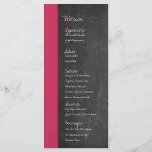 Chalkboard Pink Wedding Menu