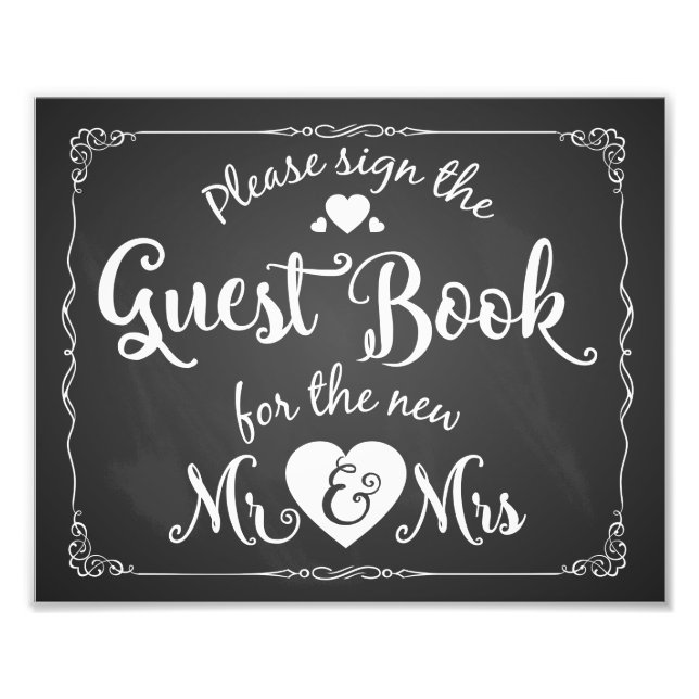 chalkboard Please sign our guest book sign (Front)