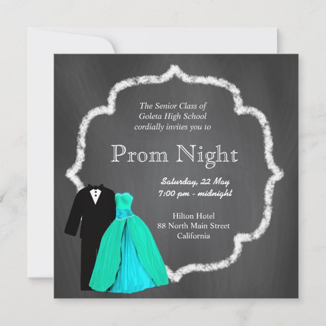 Chalkboard Prom Invitation (Front)